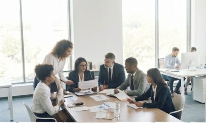 Assistants en train de travailler